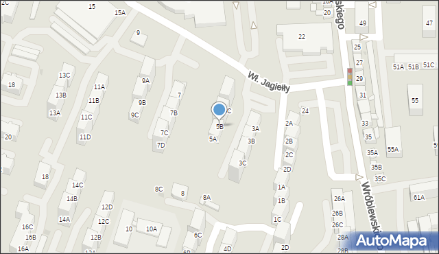 Siemianowice Śląskie, Króla Władysława Jagiełły, 5B, mapa Siemianowice Śląskie