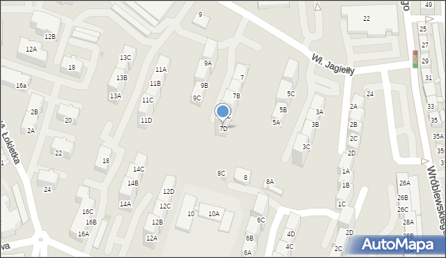 Siemianowice Śląskie, Króla Władysława Jagiełły, 7D, mapa Siemianowice Śląskie