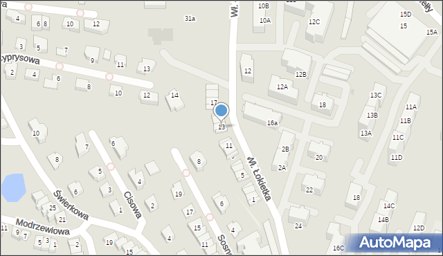 Siemianowice Śląskie, Króla Władysława Łokietka, 13, mapa Siemianowice Śląskie