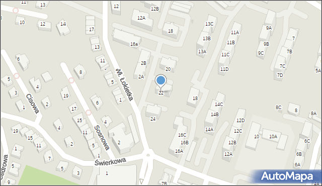 Siemianowice Śląskie, Króla Władysława Łokietka, 22, mapa Siemianowice Śląskie