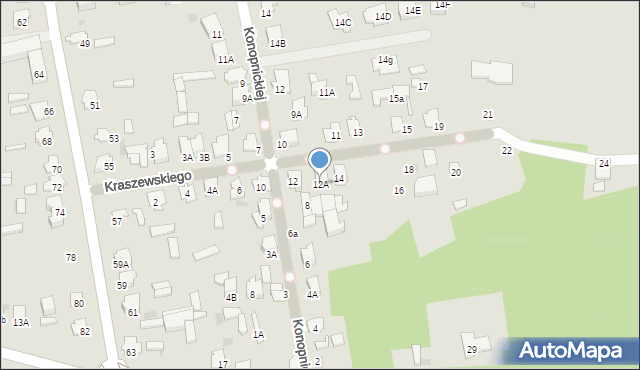 Siemiatycze, Kraszewskiego Józefa Ignacego, 12A, mapa Siemiatycze