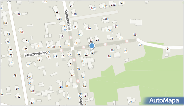 Siemiatycze, Kraszewskiego Józefa Ignacego, 14, mapa Siemiatycze