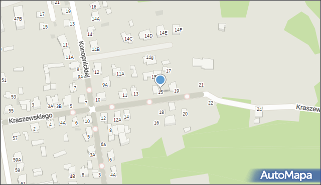 Siemiatycze, Kraszewskiego Józefa Ignacego, 15, mapa Siemiatycze