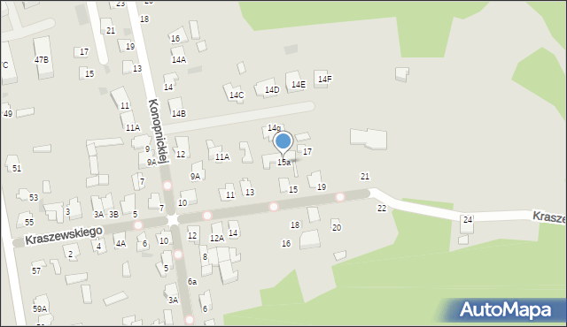 Siemiatycze, Kraszewskiego Józefa Ignacego, 15a, mapa Siemiatycze