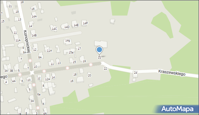 Siemiatycze, Kraszewskiego Józefa Ignacego, 21, mapa Siemiatycze