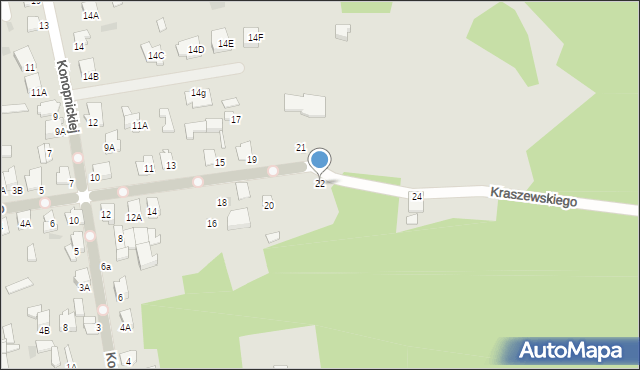 Siemiatycze, Kraszewskiego Józefa Ignacego, 22, mapa Siemiatycze