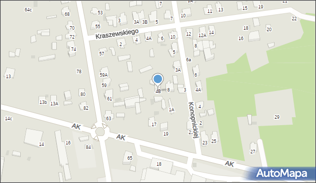 Siemiatycze, Kraszewskiego Józefa Ignacego, 4B, mapa Siemiatycze
