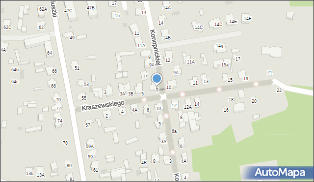 Siemiatycze, Kraszewskiego Józefa Ignacego, 7, mapa Siemiatycze