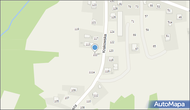 Siepraw, Krakowska, 111, mapa Siepraw