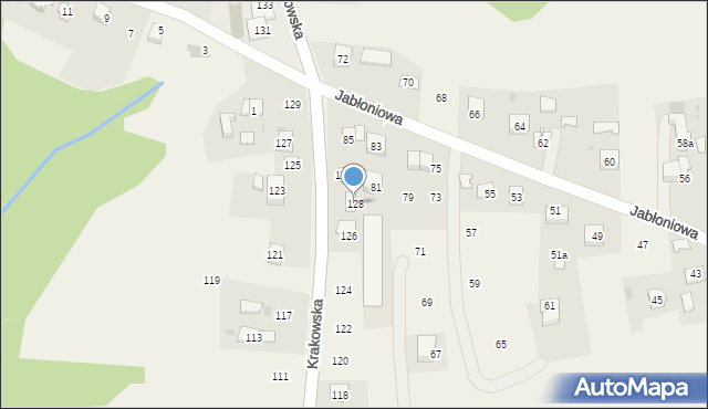 Siepraw, Krakowska, 128, mapa Siepraw