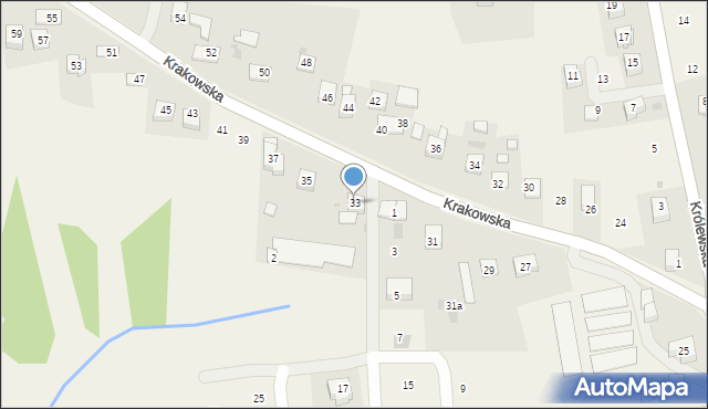 Siepraw, Krakowska, 33, mapa Siepraw
