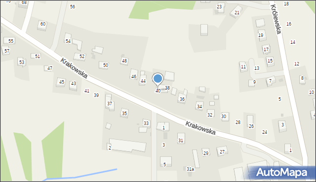 Siepraw, Krakowska, 40, mapa Siepraw