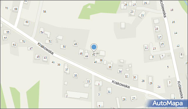 Siepraw, Krakowska, 42, mapa Siepraw