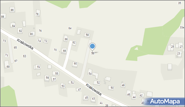 Siepraw, Krakowska, 56, mapa Siepraw