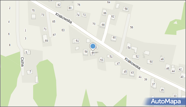 Siepraw, Krakowska, 57, mapa Siepraw