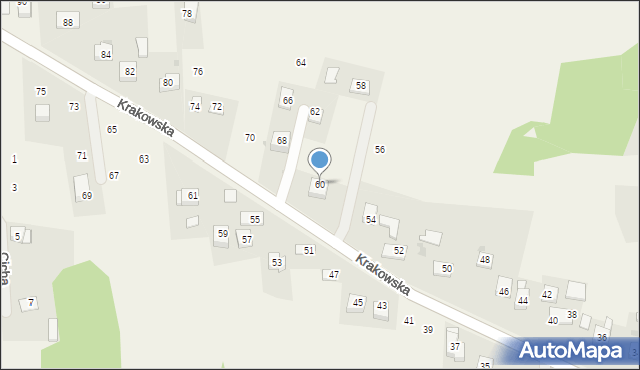 Siepraw, Krakowska, 60, mapa Siepraw