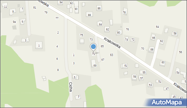 Siepraw, Krakowska, 71, mapa Siepraw