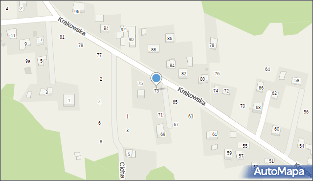 Siepraw, Krakowska, 73, mapa Siepraw