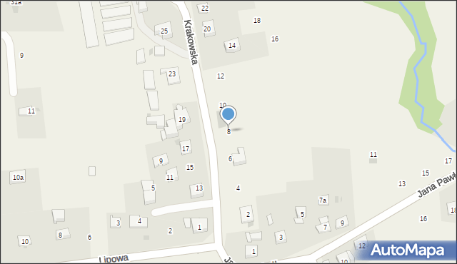 Siepraw, Krakowska, 8, mapa Siepraw
