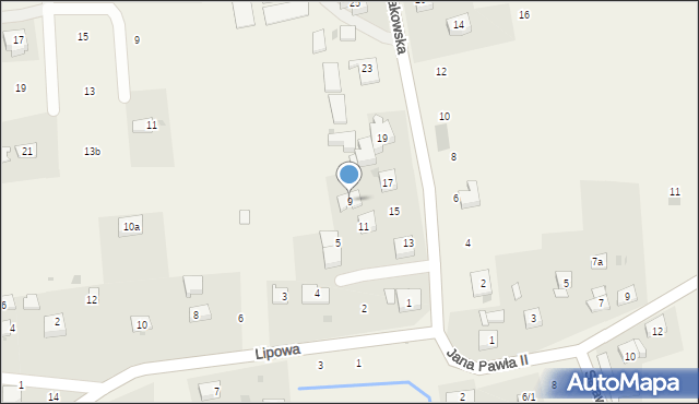 Siepraw, Krakowska, 9, mapa Siepraw