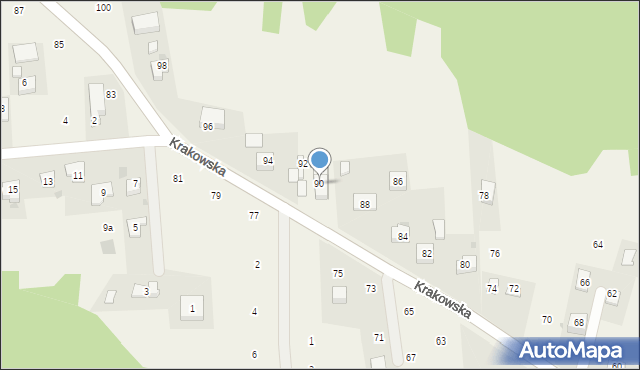 Siepraw, Krakowska, 90, mapa Siepraw