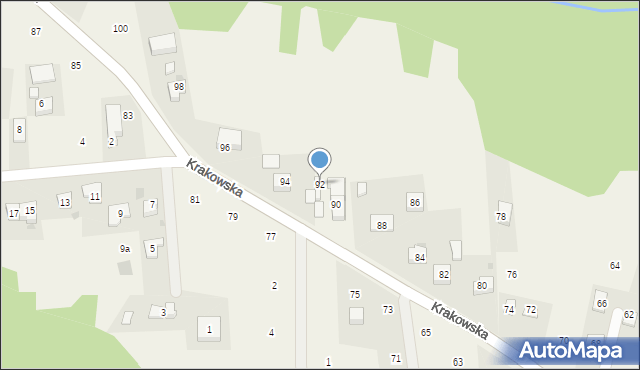 Siepraw, Krakowska, 92, mapa Siepraw