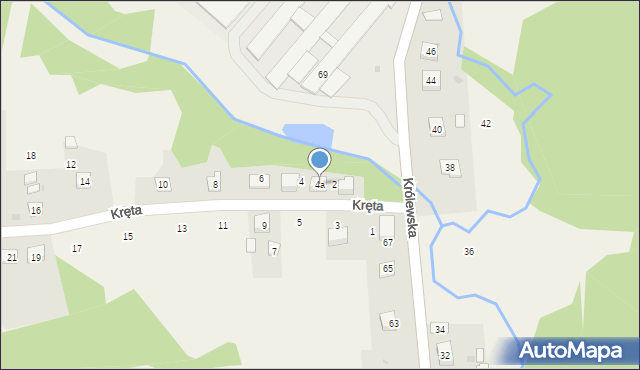 Siepraw, Kręta, 4a, mapa Siepraw