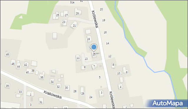 Siepraw, Królewska, 15, mapa Siepraw