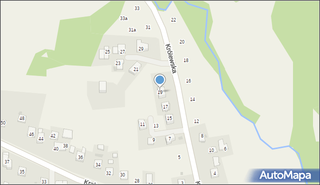 Siepraw, Królewska, 19, mapa Siepraw