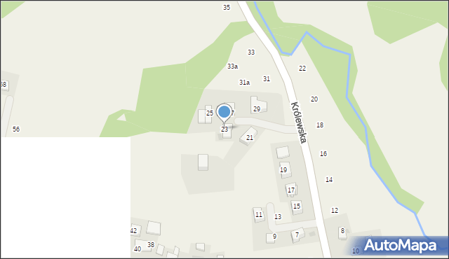 Siepraw, Królewska, 23, mapa Siepraw