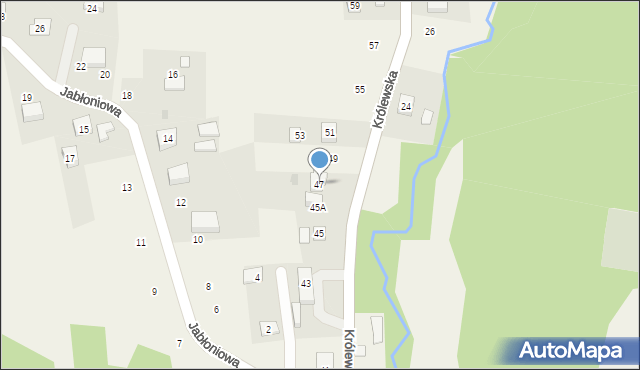 Siepraw, Królewska, 47, mapa Siepraw