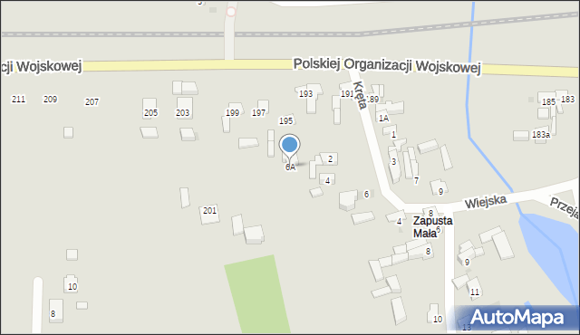 Sieradz, Kręta, 6A, mapa Sieradz