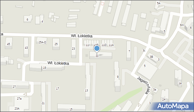 Sieradz, Króla Władysława Łokietka, 11, mapa Sieradz