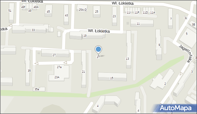Sieradz, Króla Władysława Łokietka, 17, mapa Sieradz