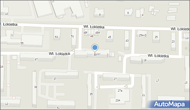 Sieradz, Króla Władysława Łokietka, 33, mapa Sieradz