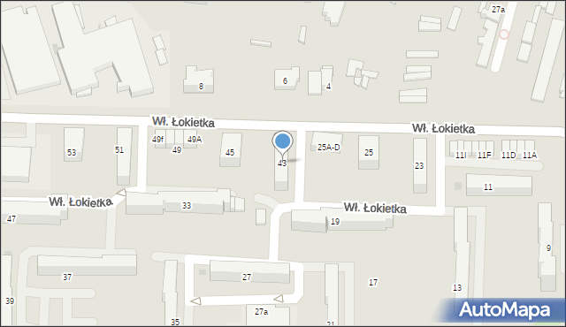 Sieradz, Króla Władysława Łokietka, 43, mapa Sieradz