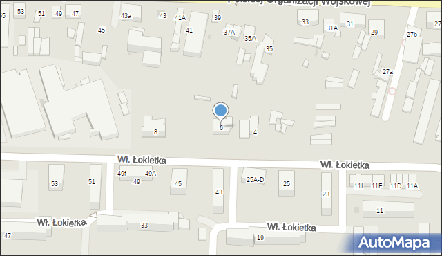 Sieradz, Króla Władysława Łokietka, 6, mapa Sieradz