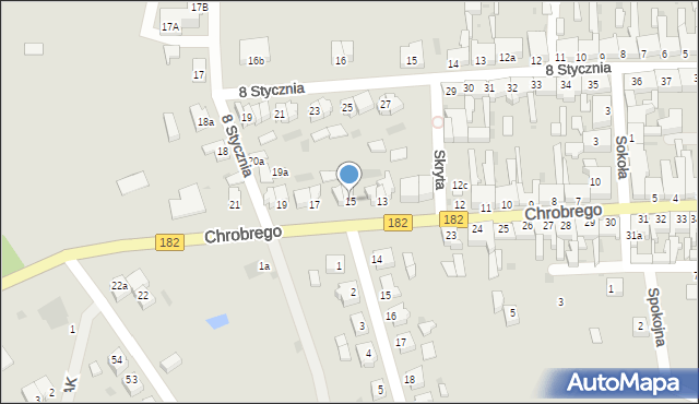 Sieraków, Króla Bolesława Chrobrego, 15, mapa Sieraków