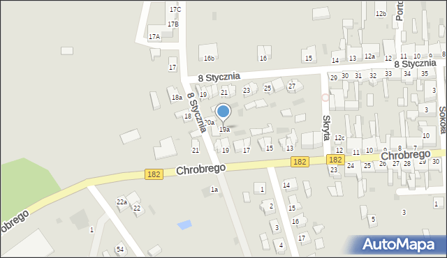 Sieraków, Króla Bolesława Chrobrego, 19a, mapa Sieraków