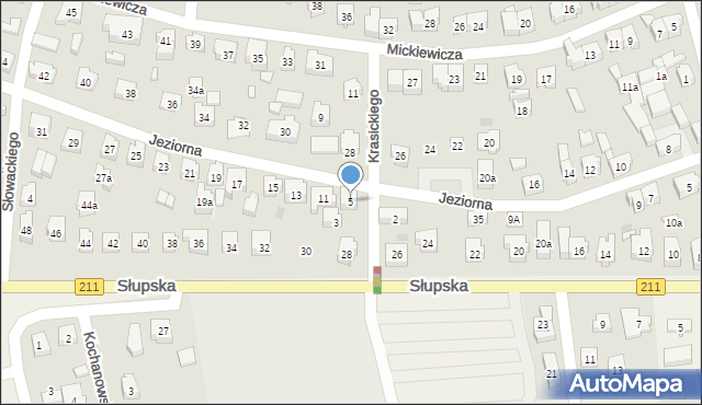 Sierakowice, Krasickiego Ignacego, bp., 5, mapa Sierakowice