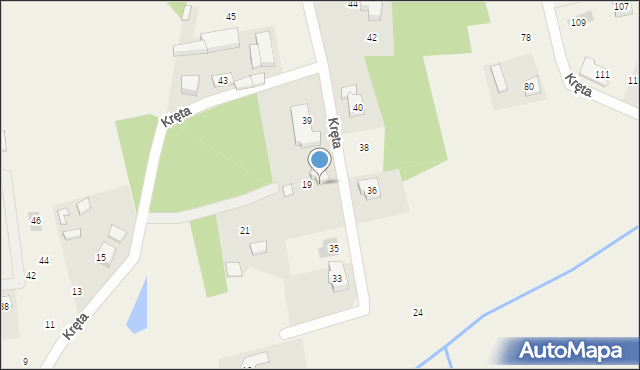 Sierosław, Kręta, 37, mapa Sierosław