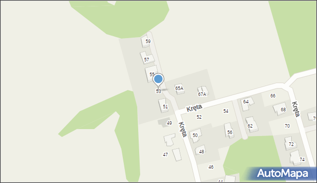 Sierosław, Kręta, 53, mapa Sierosław