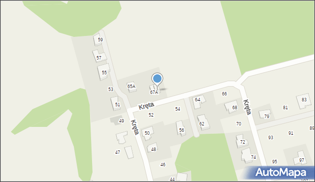 Sierosław, Kręta, 67B, mapa Sierosław