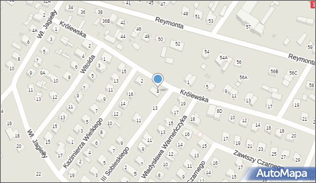 Sierpc, Królewska, 4, mapa Sierpc