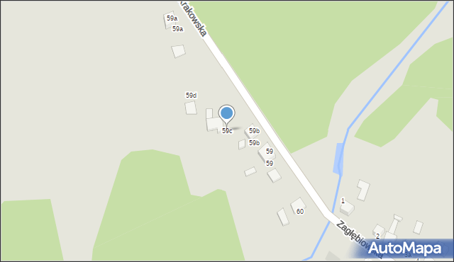 Siewierz, Krakowska, 59c, mapa Siewierz