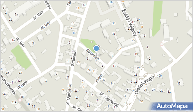 Siewierz, Kręta, 6, mapa Siewierz