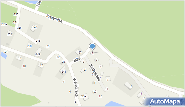 Siła, Krokusowa, 1, mapa Siła