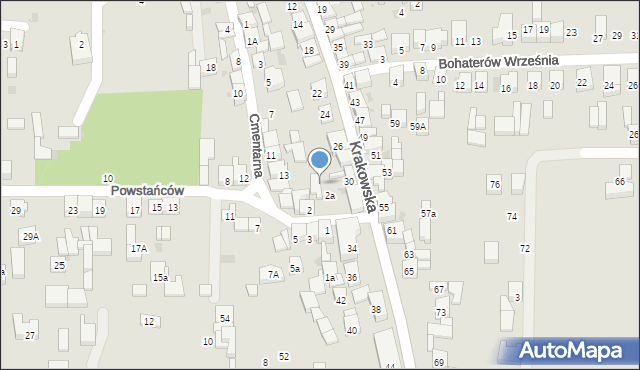 Skała, Krakowska, 30a, mapa Skała