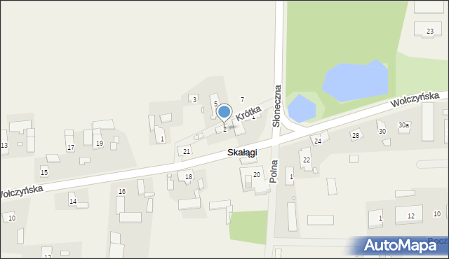 Skałągi, Krótka, 2, mapa Skałągi