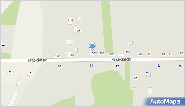Skaryszew, Krasickiego Ignacego, bp., 108, mapa Skaryszew